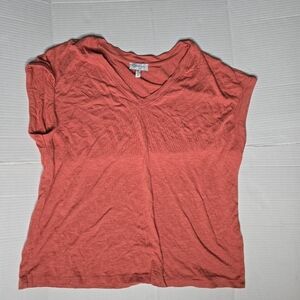 Jessica Simpson Women's Coral V-Neck Top